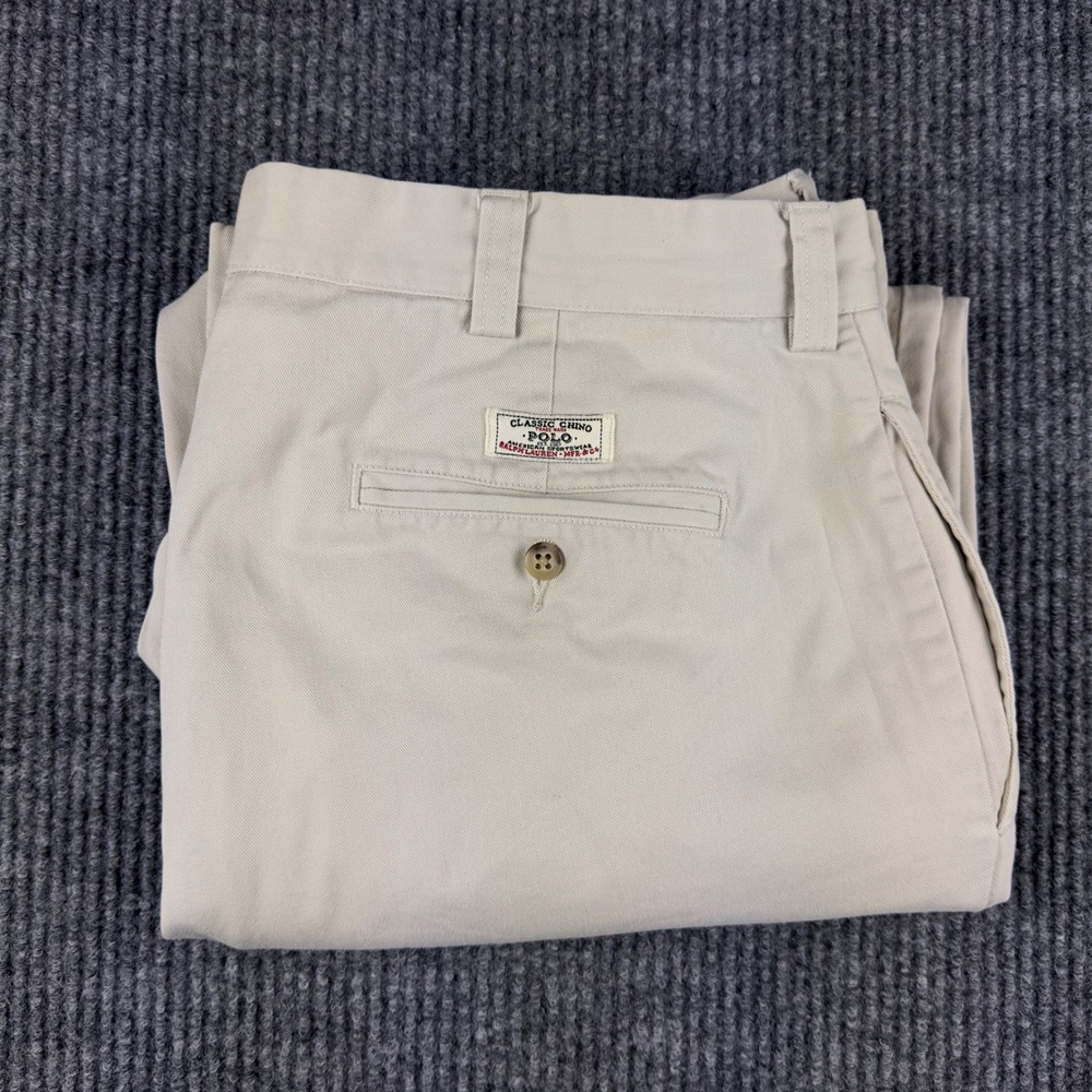Polo Ralph Lauren Philip Pant Mens 38x29 Beige Khaki Classic Chino Cotton Pants